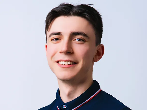 Portrait des Auszubildenden Gabriel Boos