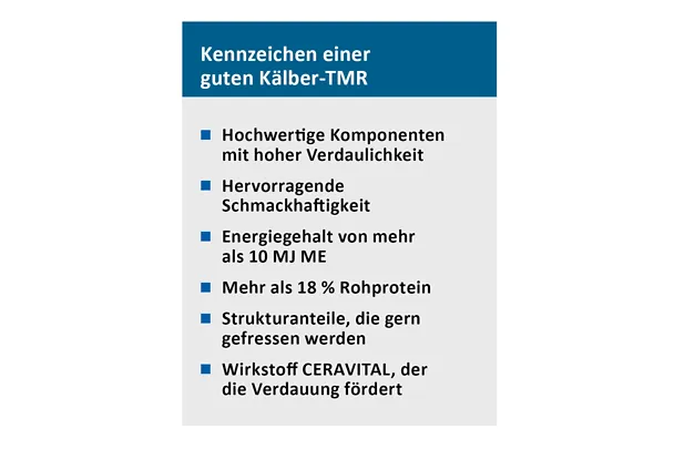 Kennzeichen einer guten Kälber-TMR
