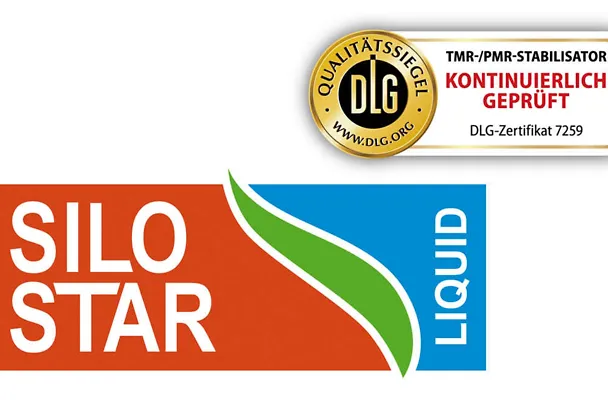 Logo SILOSTAR LIQUID mit DLG-Gütesiegel