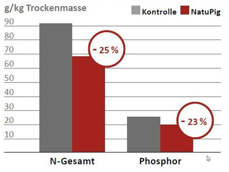 N- unnd P-Reduzierung in der Gülle durch NATUPIG