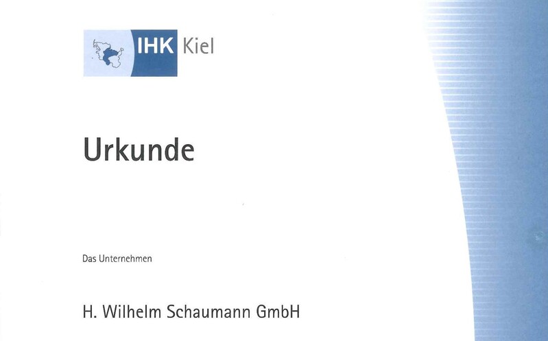 Urkunde der IHK